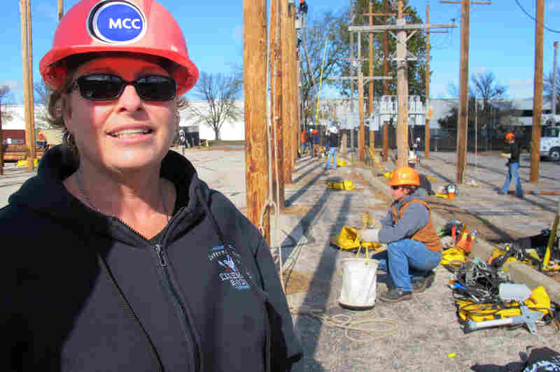 Susan Blaser is the coordinator at the Electric Utility Line Technician Program and a lineman in Kansas City, Mo. She was the first woman in the area to work as a line worker when she started in 1987.