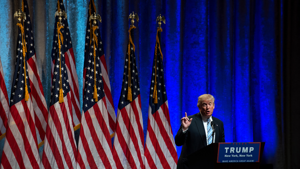 Republican presidential candidate Donald Trump speaks July 16 in New York City. The president-elect